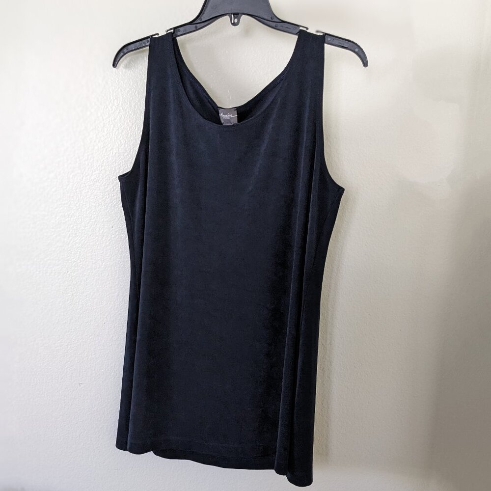 Chico's Traveler Women's Navy Sleeveless Scoop Neck Shell Tunic